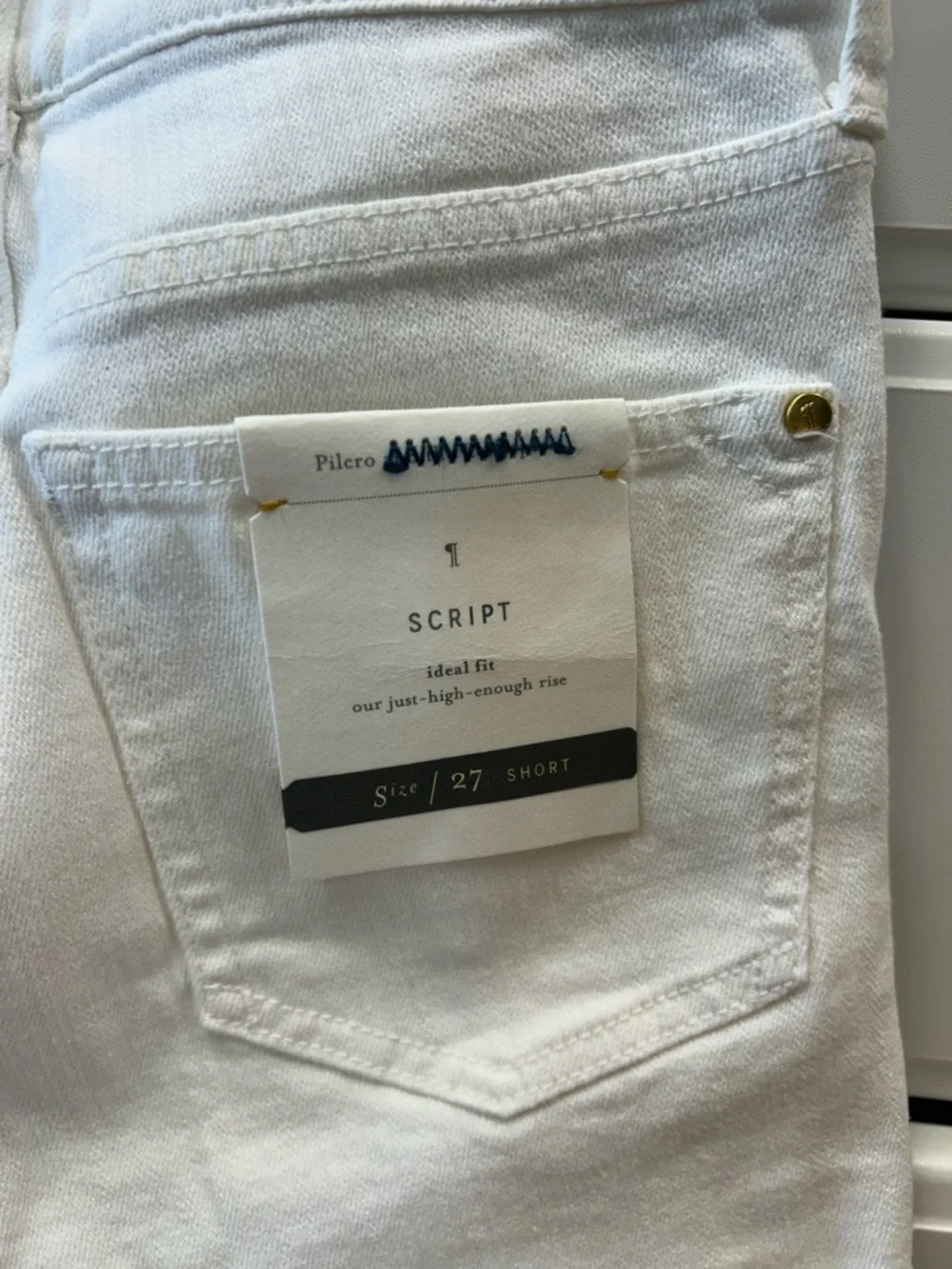 Anthropologie White Denim Jean Shorts - Picture 3 of 4